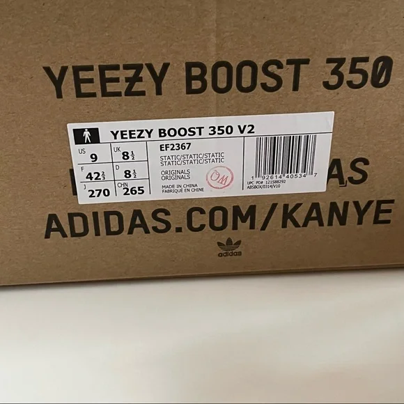VGUC Yeezy Boost 350v2 static size 9 - Picture 13 of 13